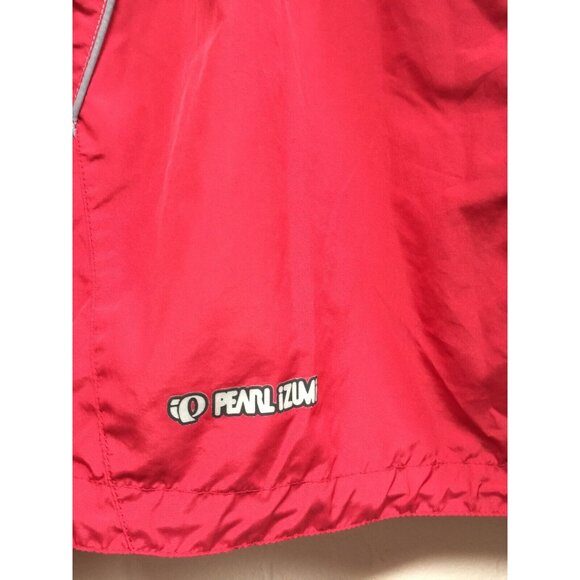 Pearl Izumi Womens Large Red Zip Up Cycling Windbreaker Jacket Lightweight Logo - Picture 3 of 8